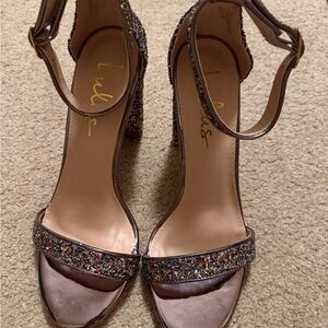 Lulu's Glittery Multicolor Heels
